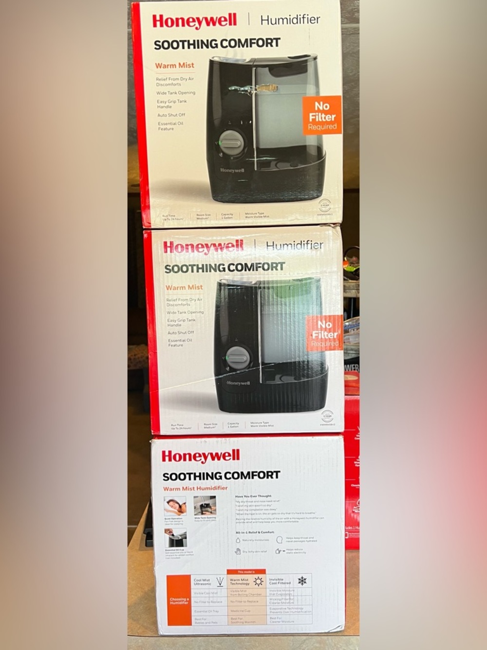 Honeywell Warm Mist Humidifier - Black